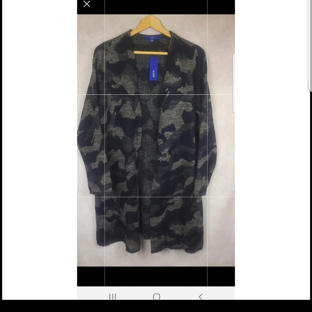 Apt.9 Camo .. black white grey Cardigan